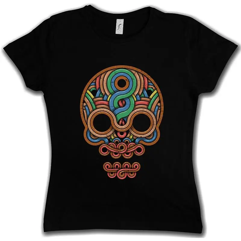 INCA SKULL MUJER CAMISETA Inka Mayans Aztecs Indios americanos Azúcar Native Tribes