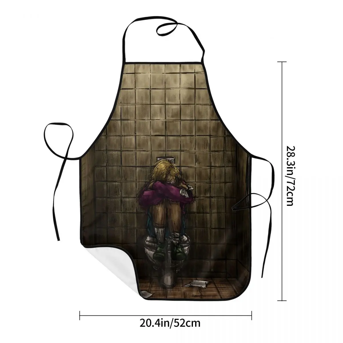Secrets Sally Face Fanart Game Apron Chef Cooking Tablier Sleeveless Bib Kitchen Cleaning Pinafore for Women Men Painting
