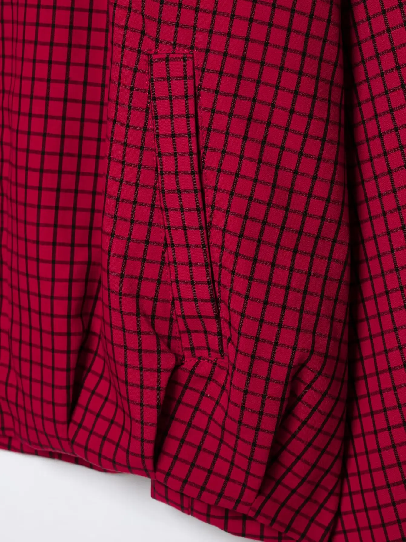 HH Damenmode, rote Jacke mit Karomuster, lange Ärmel, Stehkragen, Reißverschluss, lässiger Frühling/Herbst-Mantel, trendige High-Street-Oberbekleidung – Detail 8
