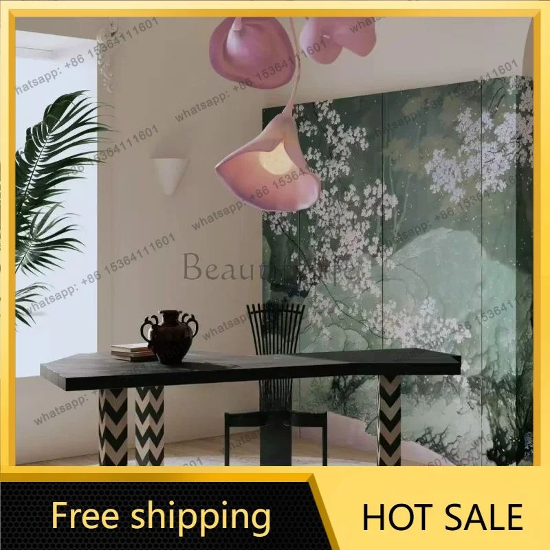 XX. Italian minimalist solid wood modern minimalist designer creative high-end sense household desk special-shaped table