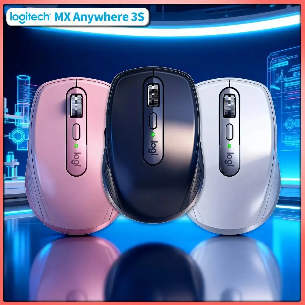 Office MX Anywhere 3S Mouse - 8000 DPI, Hyper-Scroll Wheel, Fast Charge, Ideal for Stationery Distributor Stock Check Routine