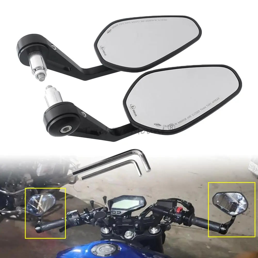 

Motorcycle Aaccessories Handlebar Rearview Mirror 6-Sided Shape 1 Pair Fit For Yamaha Dirt bike XT660 / WR250 / WR125 / XT125