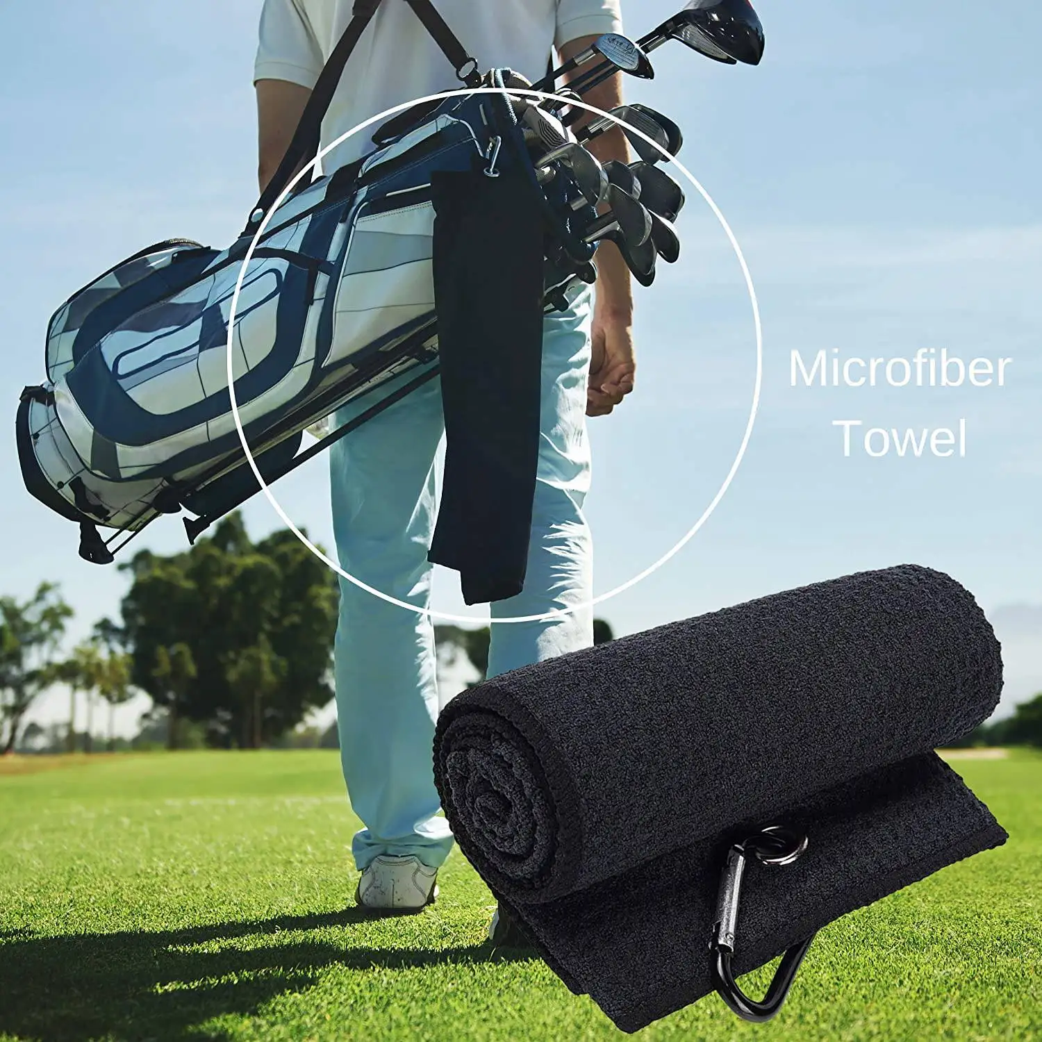 

Golf Accessories 6 in 1 Kit-Towel,Ball Holder,Brush,Divot Repair Tool