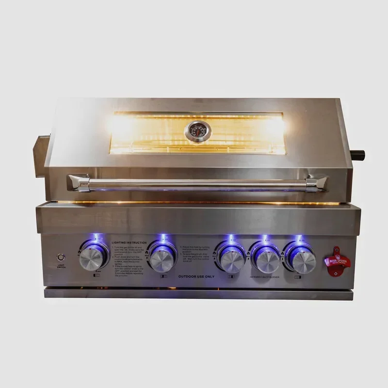 Gas Grill Built-in Stainless Steel l Villa Courtyard
