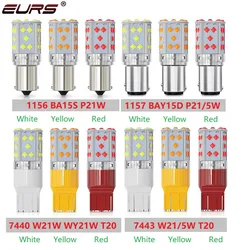 10pcs P21W BA15S 1156 BAU15S BAY15D 1157 T20 Car LED Turn Signal Bulb Auto Tail Brake Reverse Parking Light 12V White Red Yellow