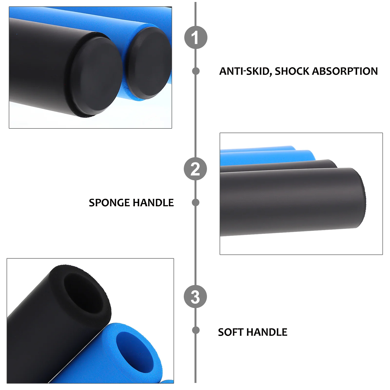 

2Pairs Bike Sponge Handlebar Grips Strong Support Easy Install Cycling Kit Small Portable Durable Colorful Grip