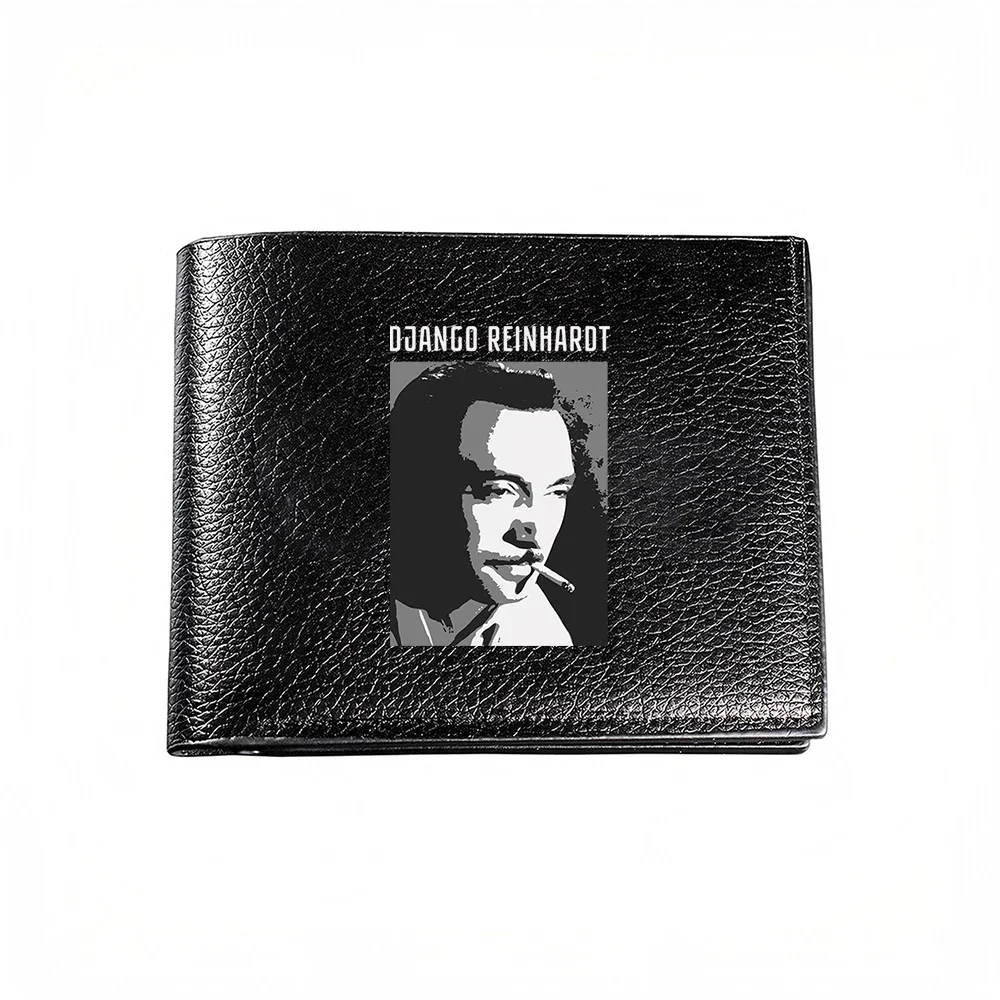 Django Reinhardt Portrait Men's Wallet Casual Business Fashion Print Design Stylish Card Holder With Iconic Musician Image
