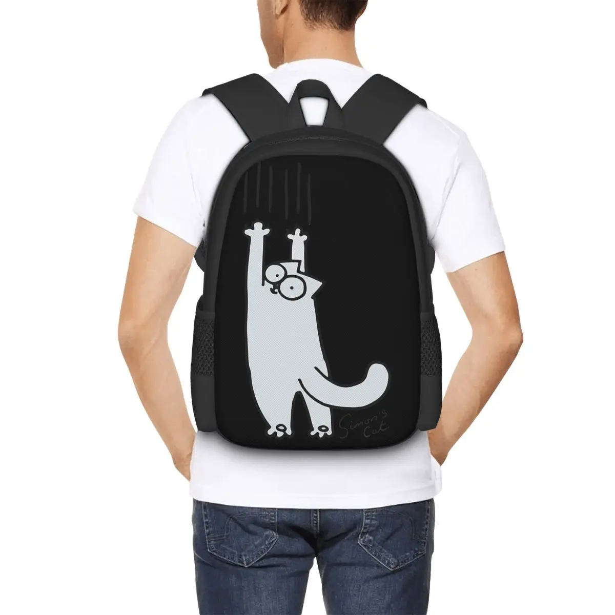 Simon_S Cat Backpack Hot Sale Daypack Large Capacity Children BookBag School Bag Shoulder Bags for Men Women