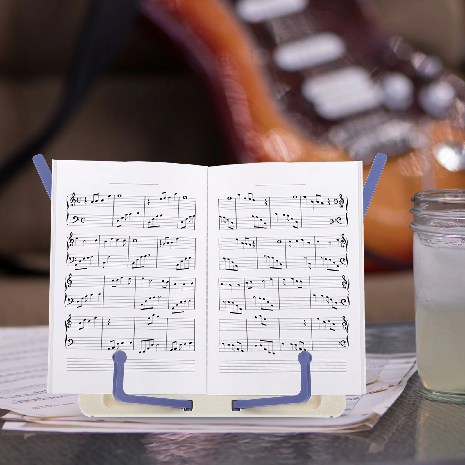 Atril multiángulo, lectura plegable, Simple para amigos, soporte de puntuación Abs, notación de músicos