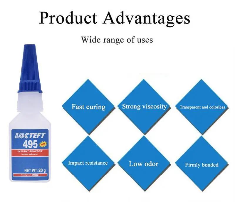 12/20g Super Glue Instant Quick Dry Cyanoacrylate Strong Adhesive Universal Fast Repairing Glue 401/403/406/460/495/496