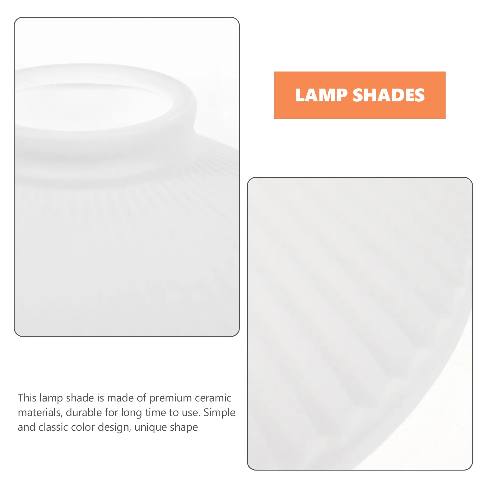 Ceramic Lamp Shade Japanese Style White Small Table Lamp Shade Decorative Replacement Lampshade for Living Room Cafe Hotel