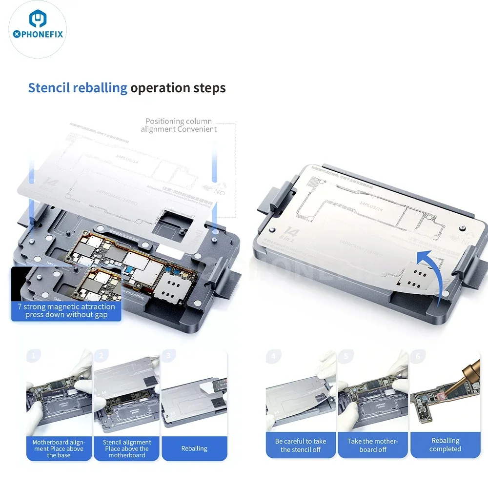 QianLi ISocket 8 in 1 Motherboard Layered Test Fixture for IPhone 15 Series Logic Board Function Diagnostic Tools