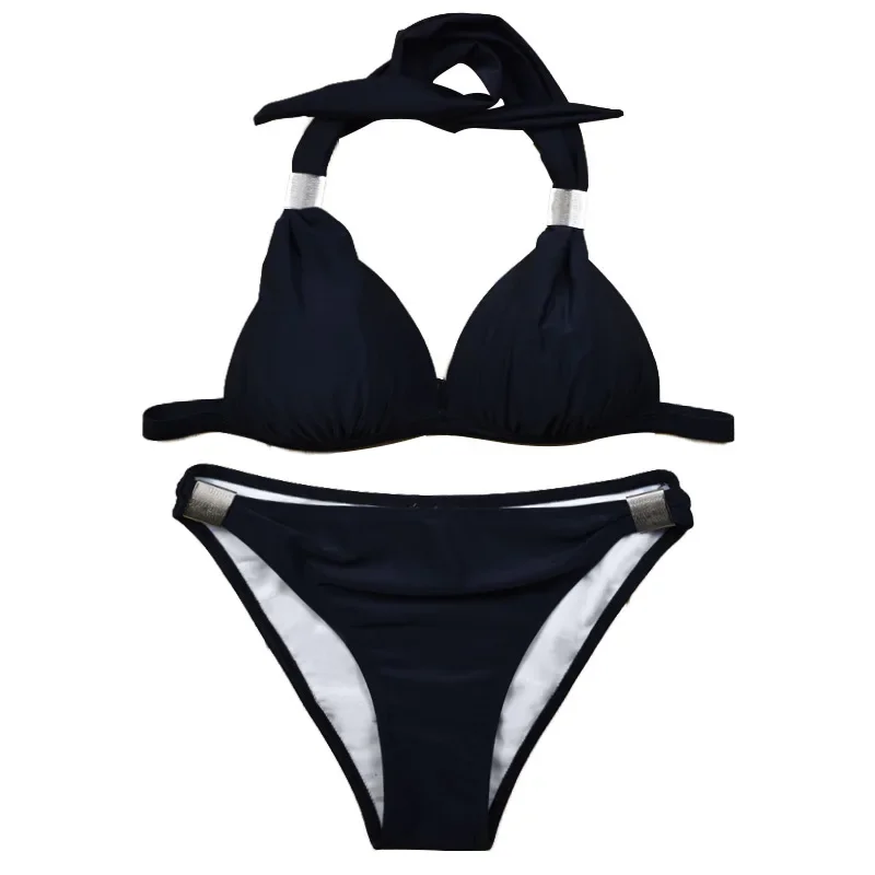 Vita alta Sexy Push Up costumi da bagno a due pezzi costume da bagno Vintage Bikini retrò Set Femme Beach Wear costume da bagno Push Up imbottito