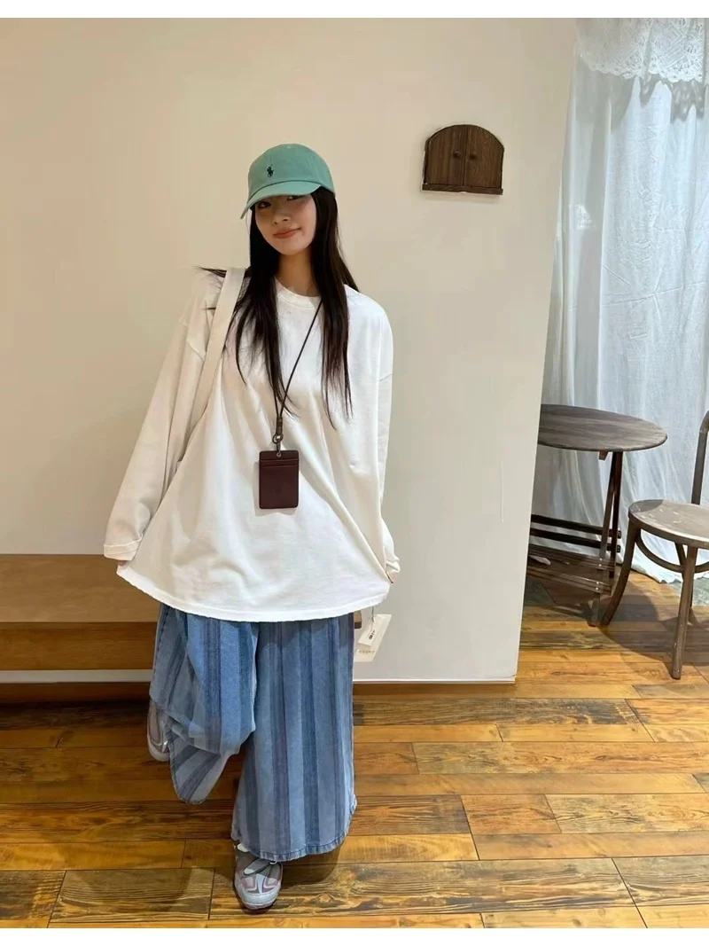 

Loose Fit Long Sleeve round Neck T-Shirt Women's Casual Basic Shirt Spring Season Comfortable Breathable Soft Fabric Top