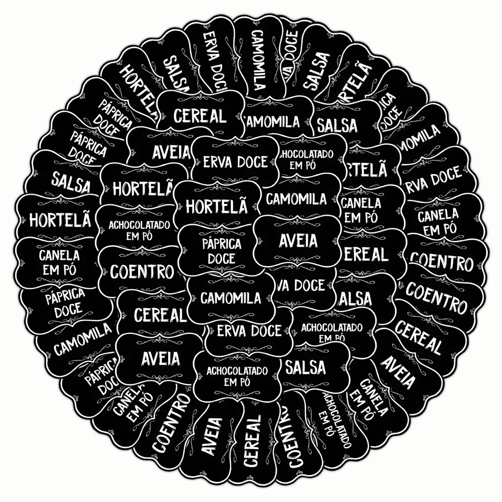 Juego de Etiquetas Adhesivas para Organización de Despensa de Cocina, 50 Etiquetas para Condimentos sin Adhesivo con Iconos (Vinagre, Salsa de Soya, Pimienta) Papery Pop Store