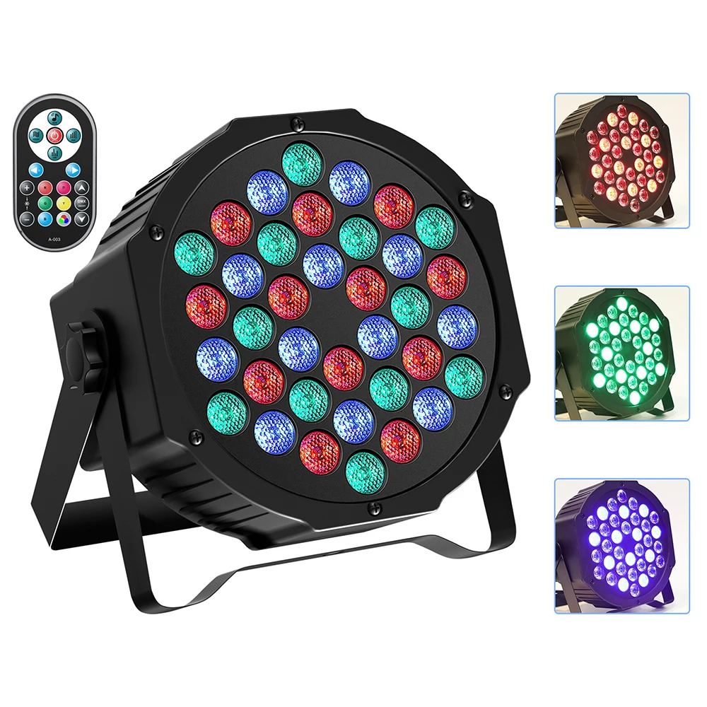 

LED Stage Light 36pcs Flat Par Lights Strobe DMX Controller Party Dj Disco Bar Wedding Dimming Effect Projectors Show Lighting