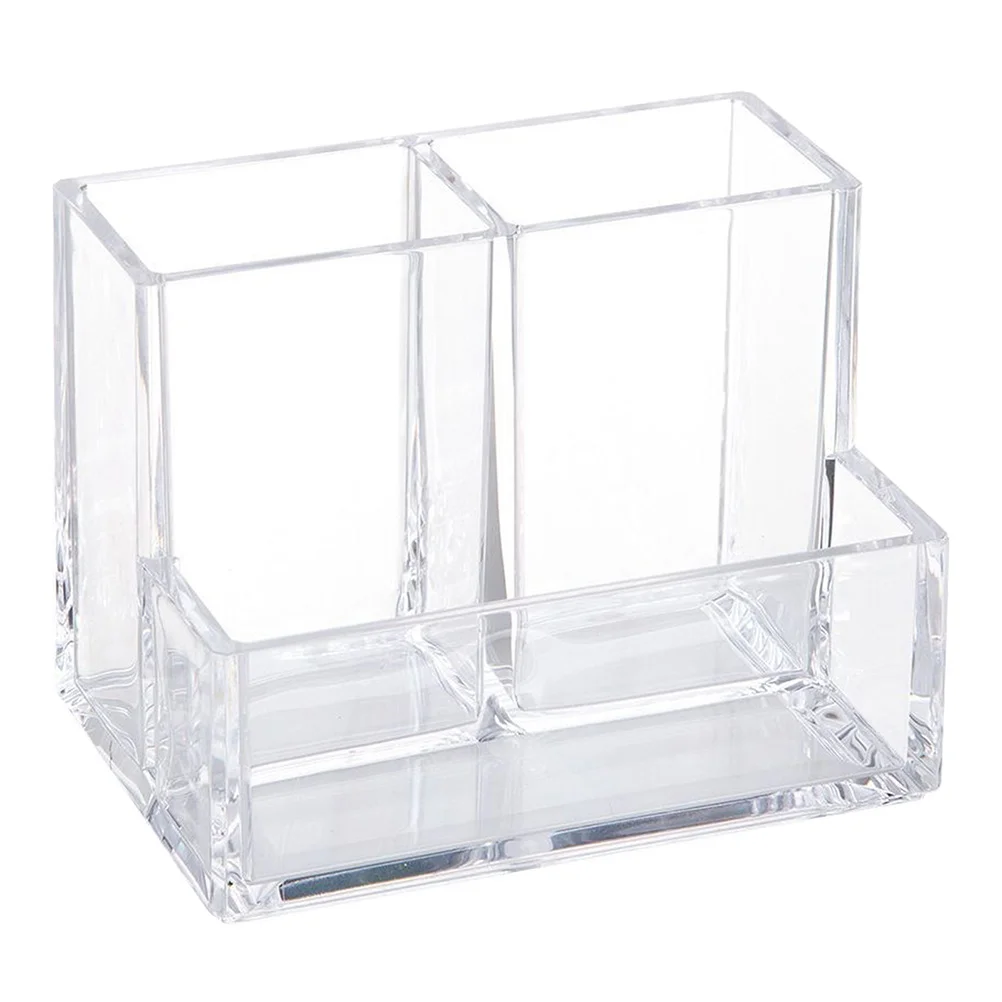 

Acrylic Desktop Organizer Transparent Stationery Storage Box For Office School Supplies Multi-Functional Compartment Pen Pencil
