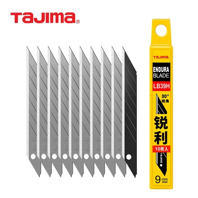 TAJIMA شفرات سكين ل A/L/J/H نوع سكّين متعدّد الاستخدامات 6/9/18/22/25 مللي متر عرض 10/50 قطعة خلفية شفرة قطع السجاد رقم CB/LB سلسلة