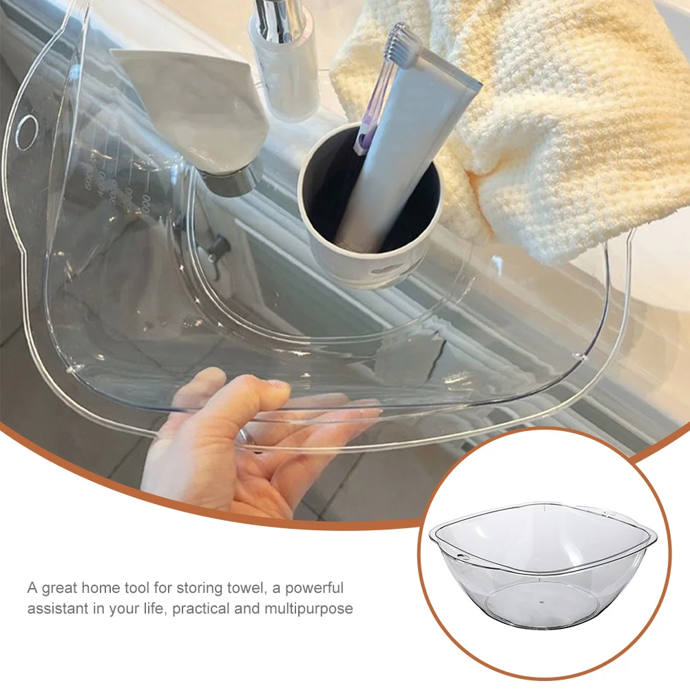 

Transparent Plastic Washing Basin for Face Cleansing Basin Salon and Home Use Smooth Surface Easy to