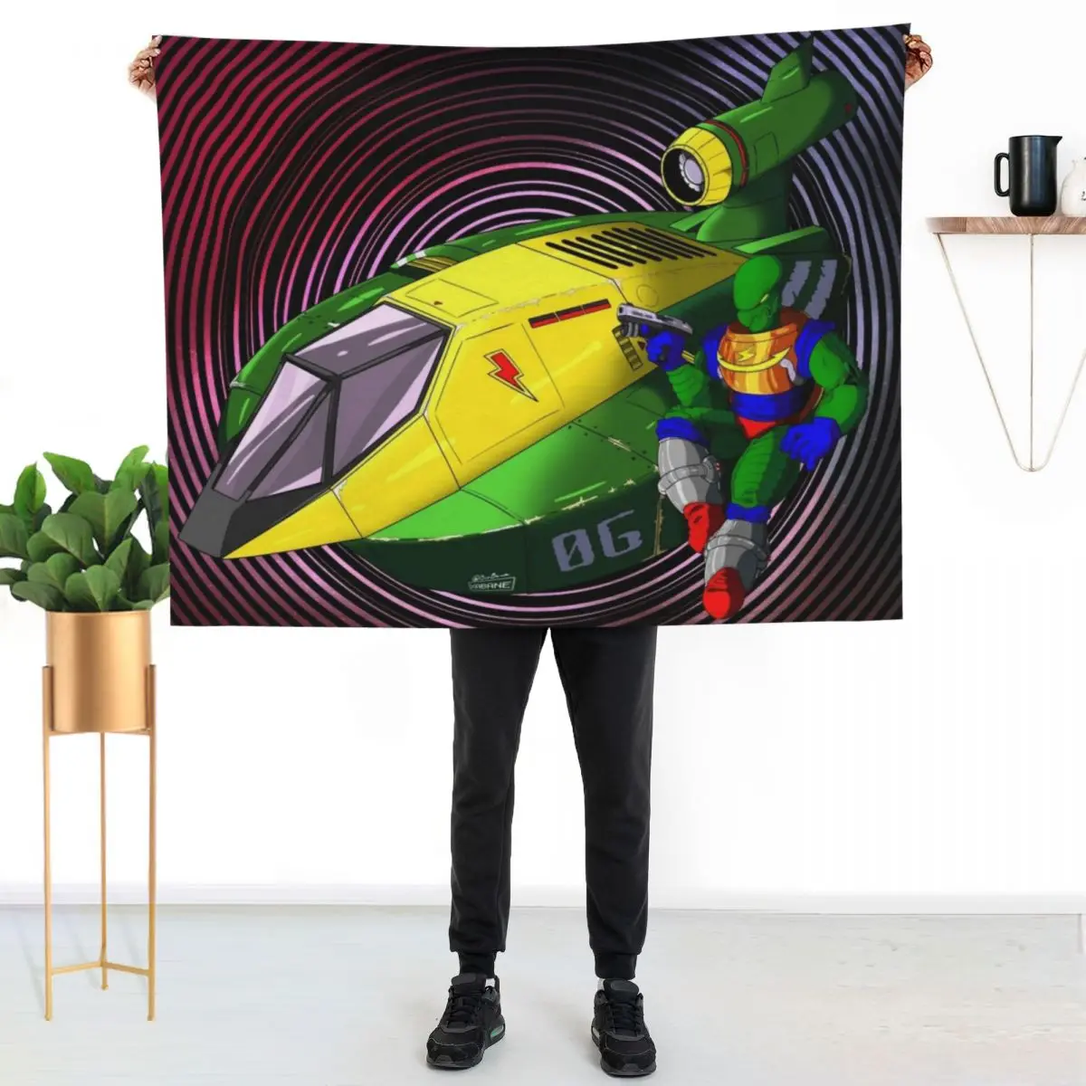 Mean and Green (With BG) Throw Blanket Cozy Throw Blanket Birthday Gift for Him Her