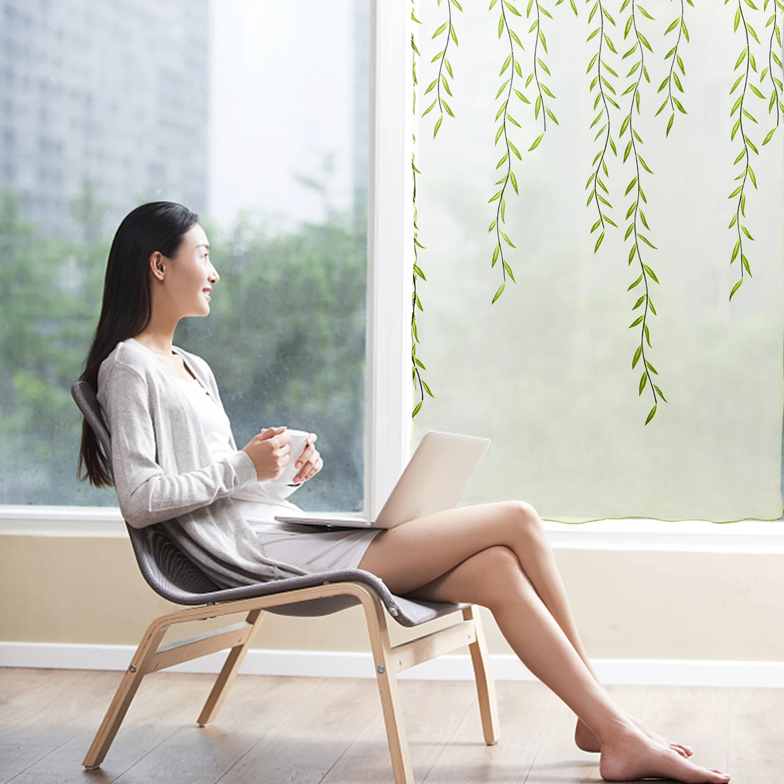 

Premium Voile Curtains 100X200Cm Green Sheer Window Tulle For Bedroom Living Room Rod Pocket Lightweight Window Screen