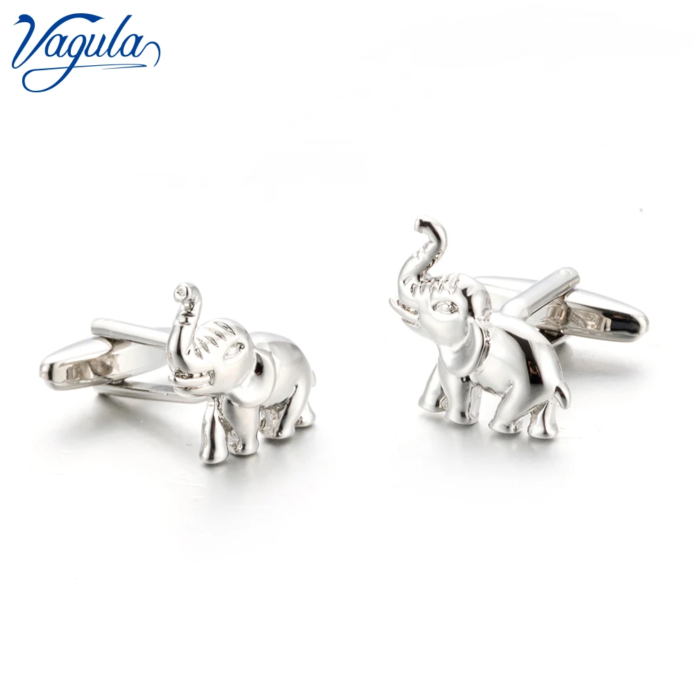 VAGULA New Cufflinks Top Luxury Brand Wedding Gift Shirt Bonito Gemelos Cuff links  Elephant Design Men Jewelry 736