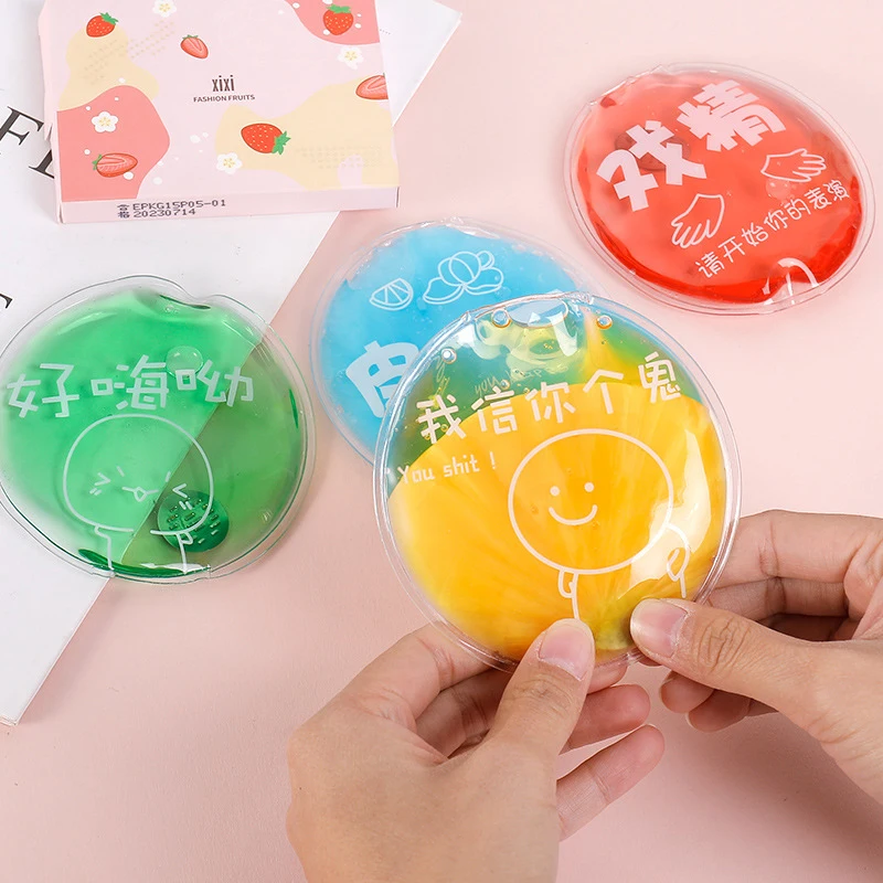 Winter Reusable Gel Hand Warmer Cute Word Print Instant Heating Pack Warmer