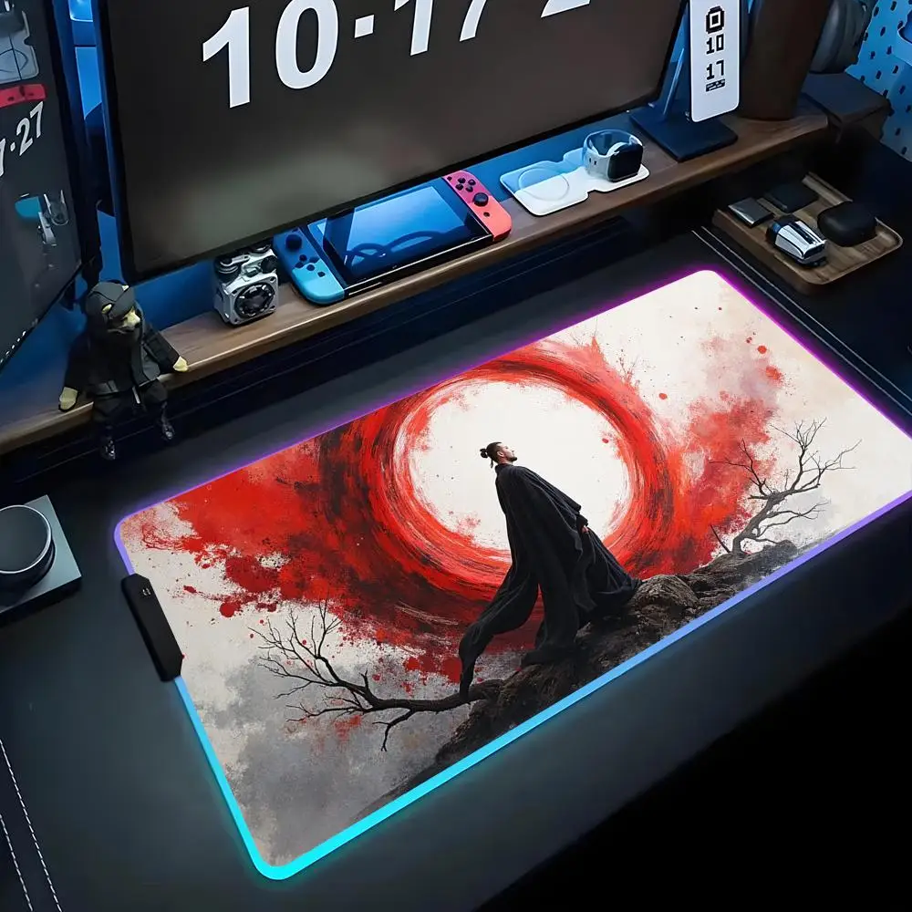 

Коврик для мыши Ronin RGB Gaming Mousepad Большой светодиодный коврик для ПК Настольный коврик Светящийся коврик для мыши Большие коврики для клавиатуры Настольный коврик с подсветкой