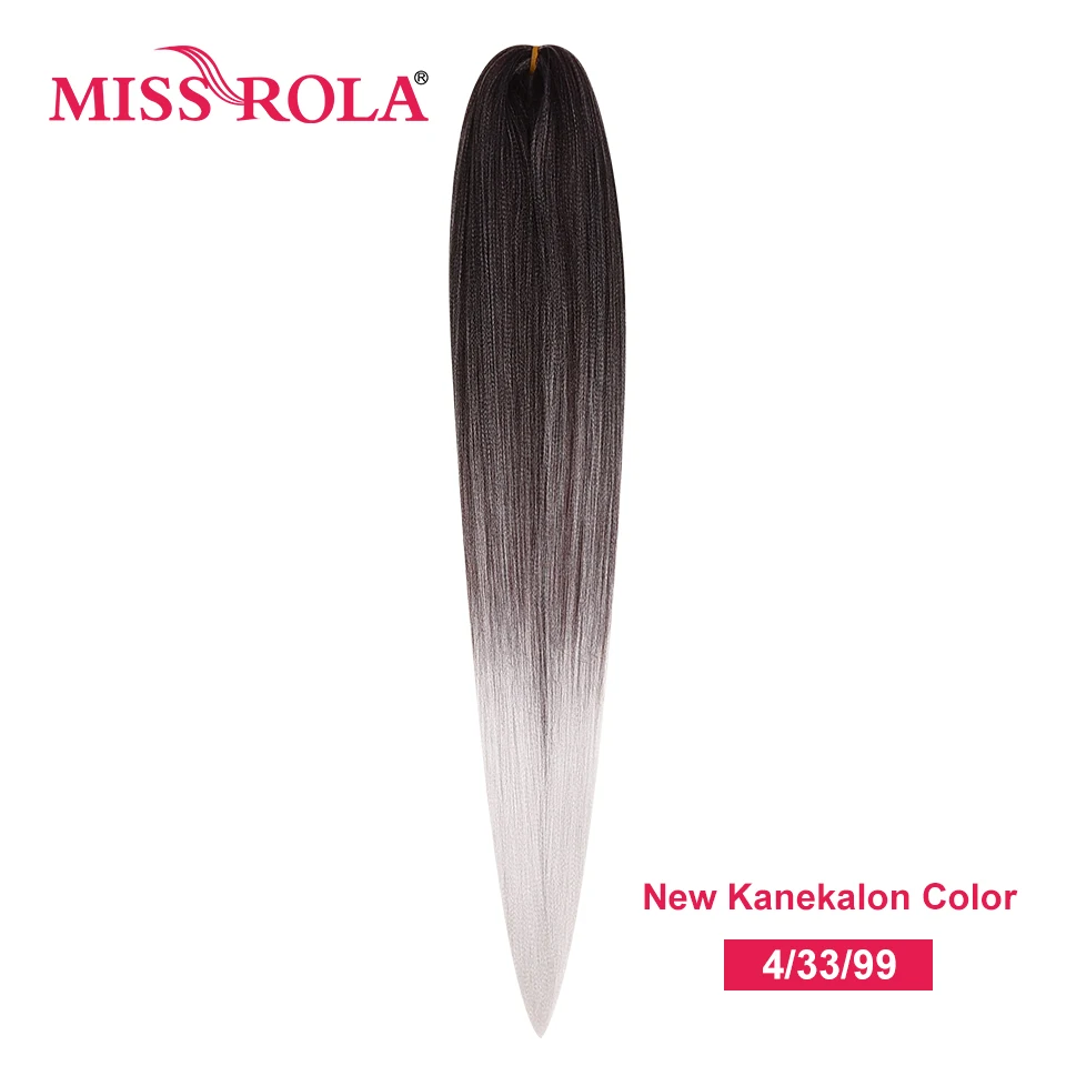 Miss Rola Synthetische 30 Inch 100g Kanekalon Haar Vlecht Yaki Recht Pre Uitgerekt Roze Groothandel Bulk Haarverlenging Jumbo Vlecht