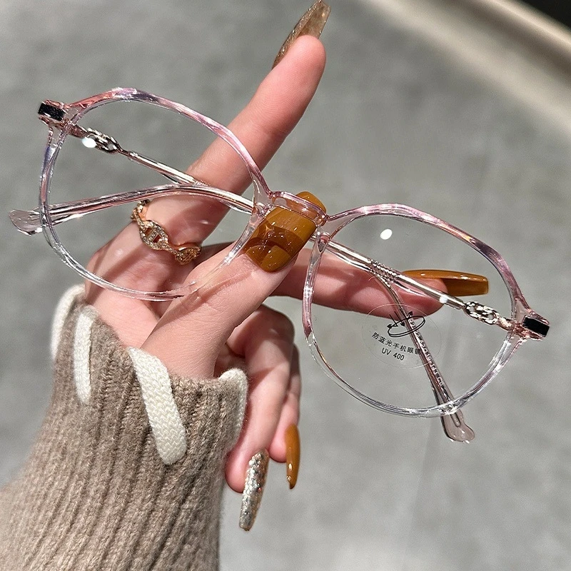 CLLOIO Sweet Student Polygon TR90 Myopia Glasses Women's Prescription Reading Progressive Eyeglasses Optical Lenses With Recipe - Image 3