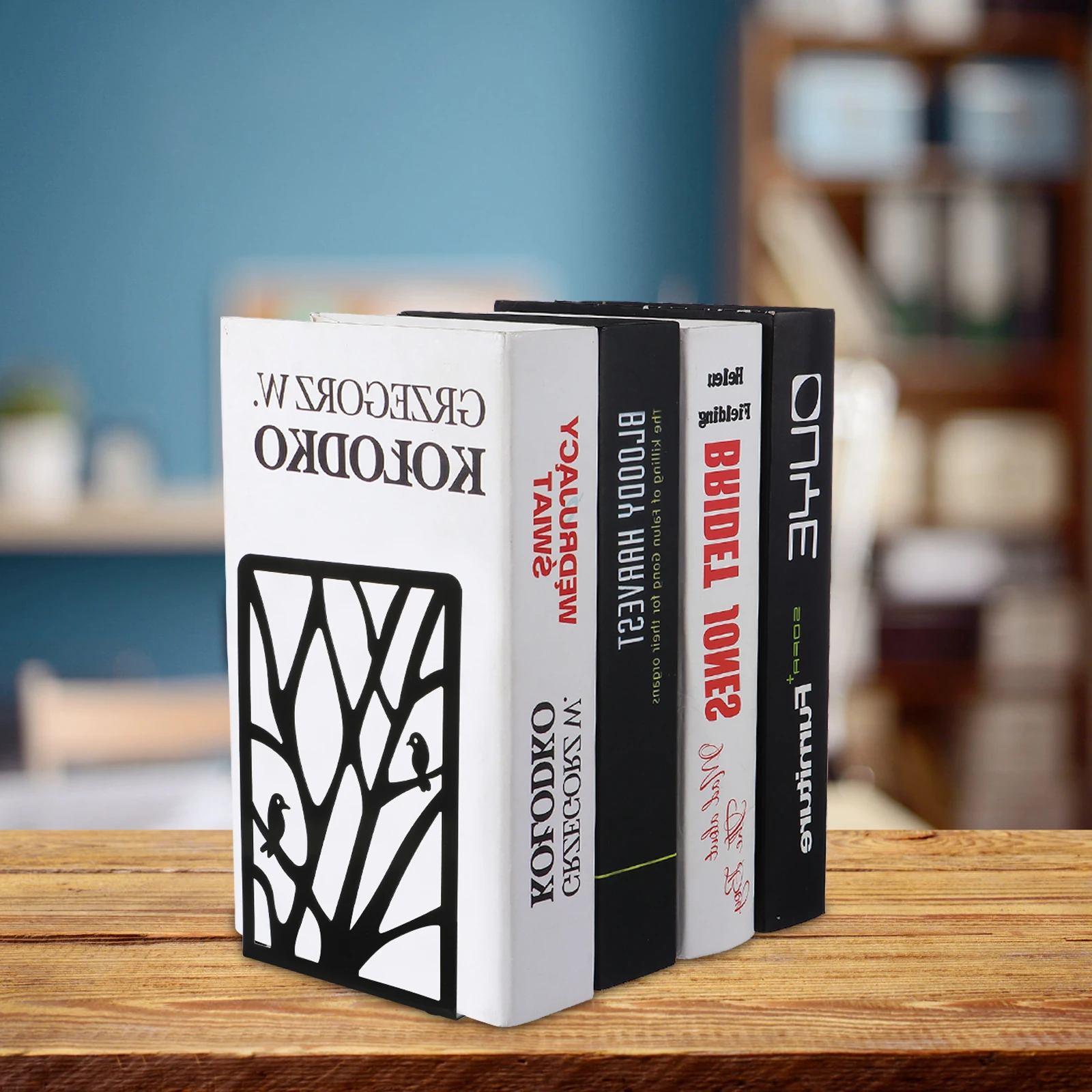 

Metal Bookends Heavy Duty Book Stand Iron nament Support Modern Room Decor Study Office Classroom Library Storage Rack Premium