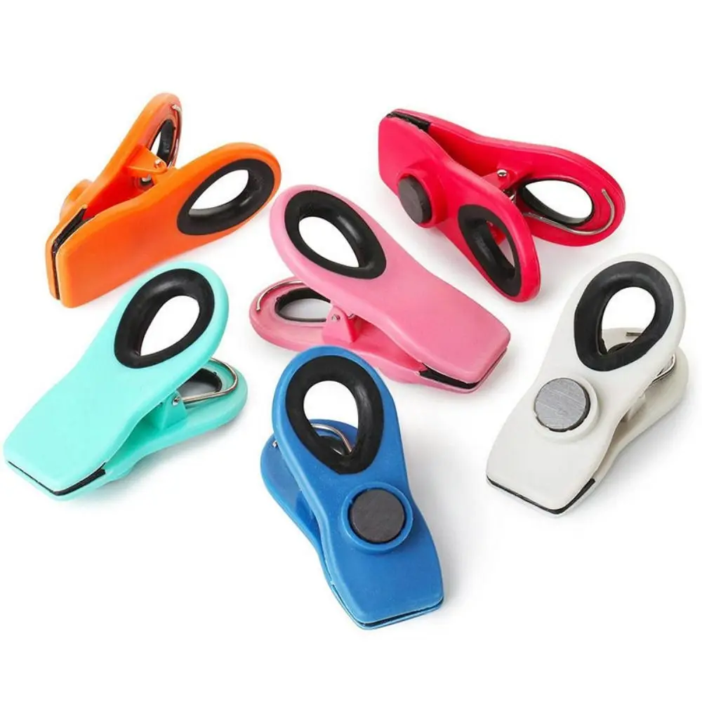 Moisture-proof Refrigerator Magnetic Clip Strong Magnet Food Grade Memo Note Magnet Clip Non-slip Food Sealing Clip