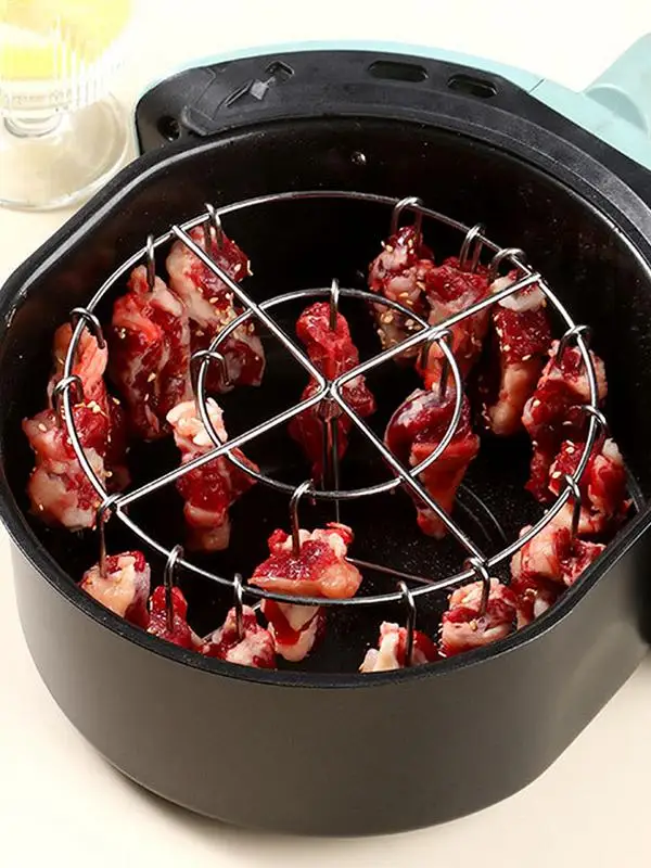 24-pin air fryer stainless steel kebab grill round vertical grill home barbecue grill air fryer dedicated