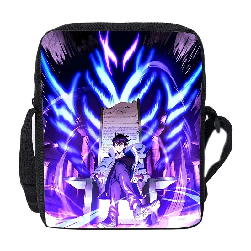 กระเป๋าสะพายข้างอนิเมะ Solo Leveling ซองจิน-อู กระเป๋าสะพายไหล่เด็กผู้หญิงเด็กผู้ชาย กระเป๋าถือเด็ก กระเป๋าสะพายเด็กสำหรับเดินทาง