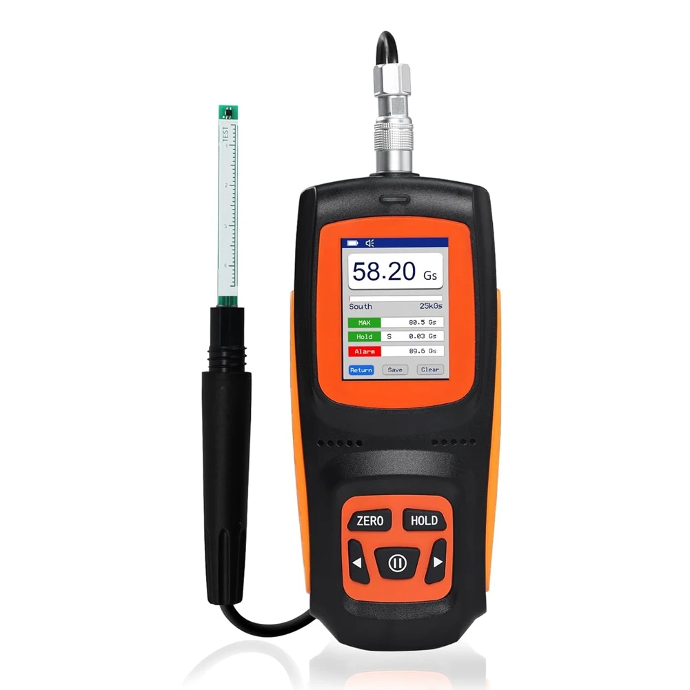 

BAAJ-Gauss Meter,±2% Accuracy Magnetometer Precision Industrial 0-2500Mt Tesla-Meter Rechargeable Gaussmeter With Hall Probe