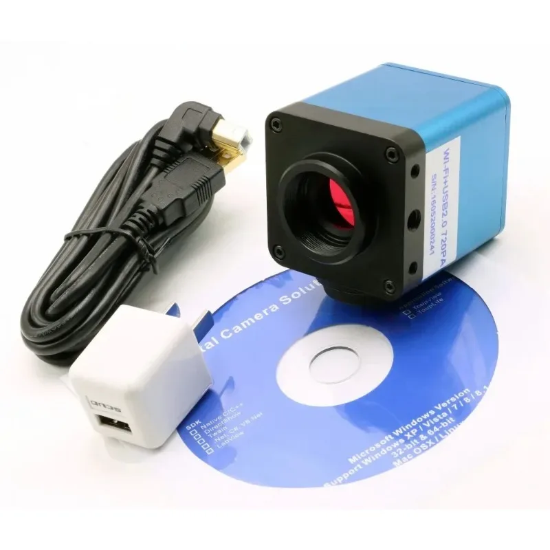720P HD Digital Microscope Camera Microscopio High Speed CMOS C-Mount USB Interface Wireless WiFi Accesorio Telescopio Lens