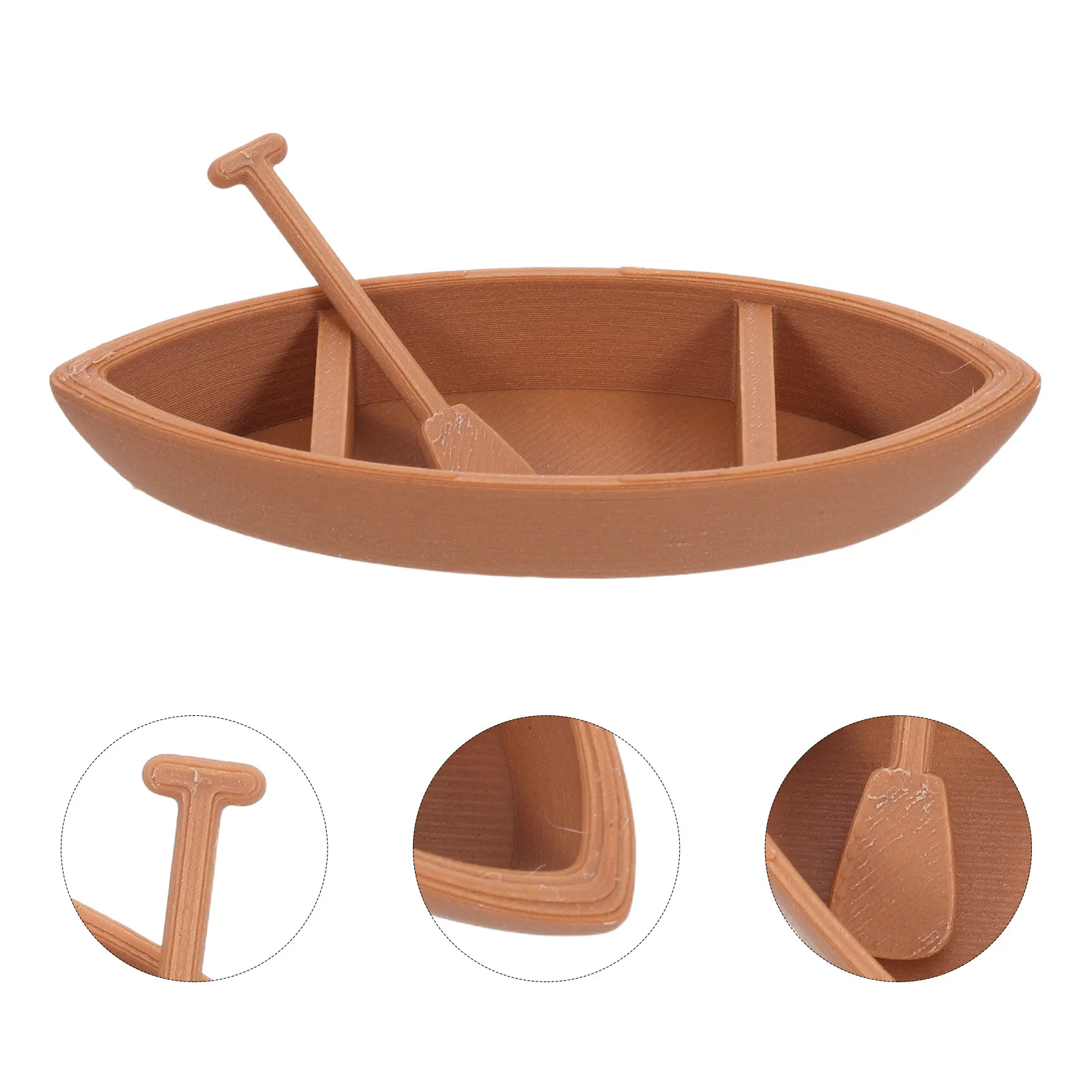 2Sets Small Plastic Boat Decor Wupeng River Style Desktop Bookshelf Accent Calm Study Space Cultural Charm Asian Themed Tabletop
