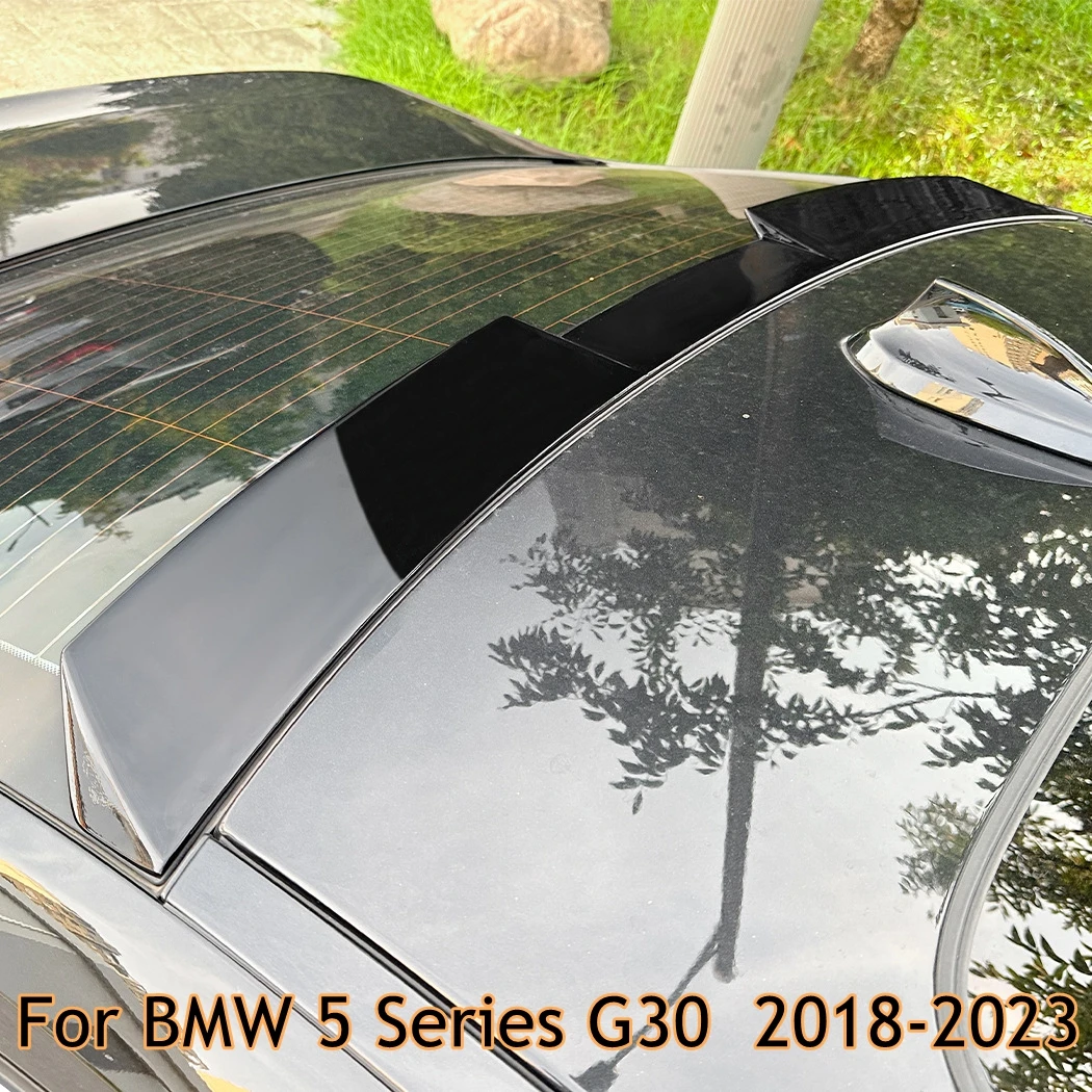 

For BMW 5 Series G30 2018-2023 Black Carbon ABS Plastic Car Roof Black Carbon Rear Trunk Spoiler Wings Tuning Accessories