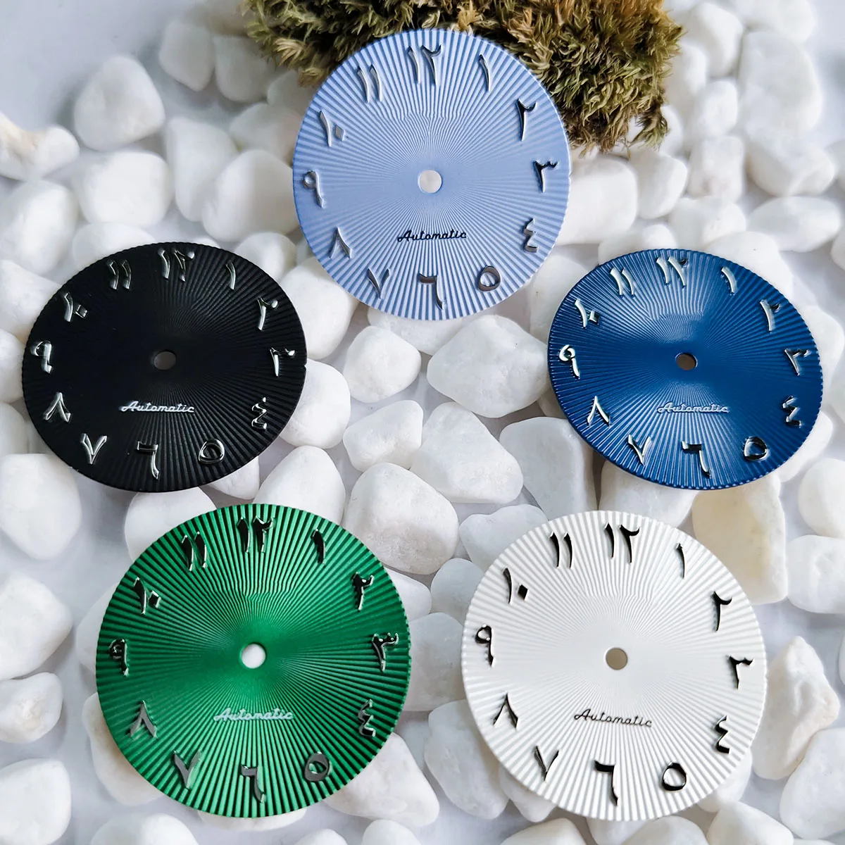 

Настраиваемый арабский полосатый циферблат 28,5 мм, циферблат NH35/NH36, подходит для аксессуаров для часов с механизмом NH35/NH36