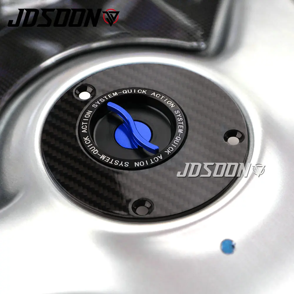 YZF-R1 2026 Carbon Fiber Quick Action Fuel Tank Cap For YAMAHA YZFR1 YZF-R1M R1 R1M 1998-2026 Keyless Airbox Gas Oil Tank Cover