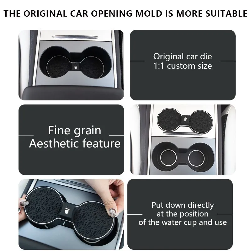 Per Tesla Model 3 Model Y 2021-2023 accessori per portabicchieri in Silicone morbido per bevande aggiornate sottobicchiere antiscivolo