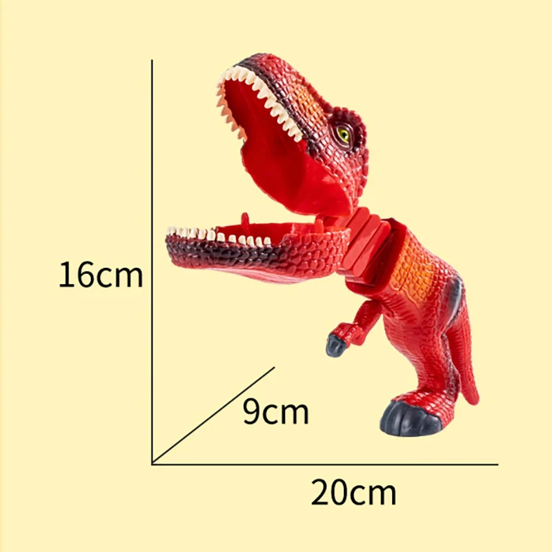 Lustiger Hai-Dinosaurier, einziehbarer Feder-Handclip, kreative Stressreduzierung, zwanglose Teleskoppistole, Kinderspielzeug