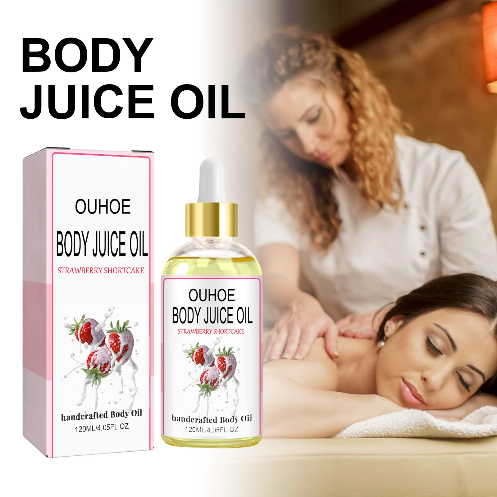 

OUHOE Strawberry Essential Oil Improves Dry Skin And Relieves Dry Itching Melanin Body Oil Skin Care Essential Oil 1pcs