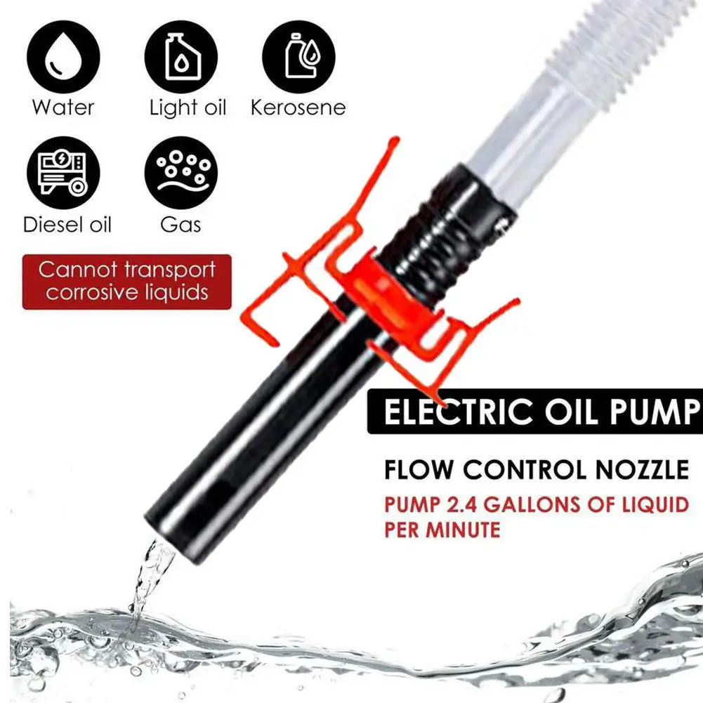 

Handheld Electric Fuel Transfer Pump Liquid Transfer Pump Battery Operated for Gas Oil Liquid Water for Car Boat Marine Out F4S0