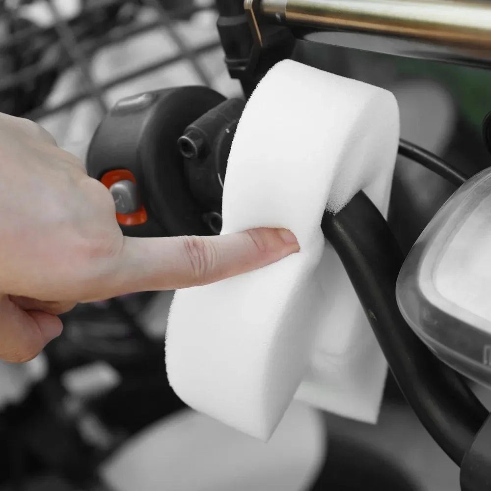 6/2 قطعة دراجة نارية موجة يندبروف القطن سميكة القطن الأساسية شتاء دافئ اصطف المقود يغطي كتل على الفور قبضة الرياح #5