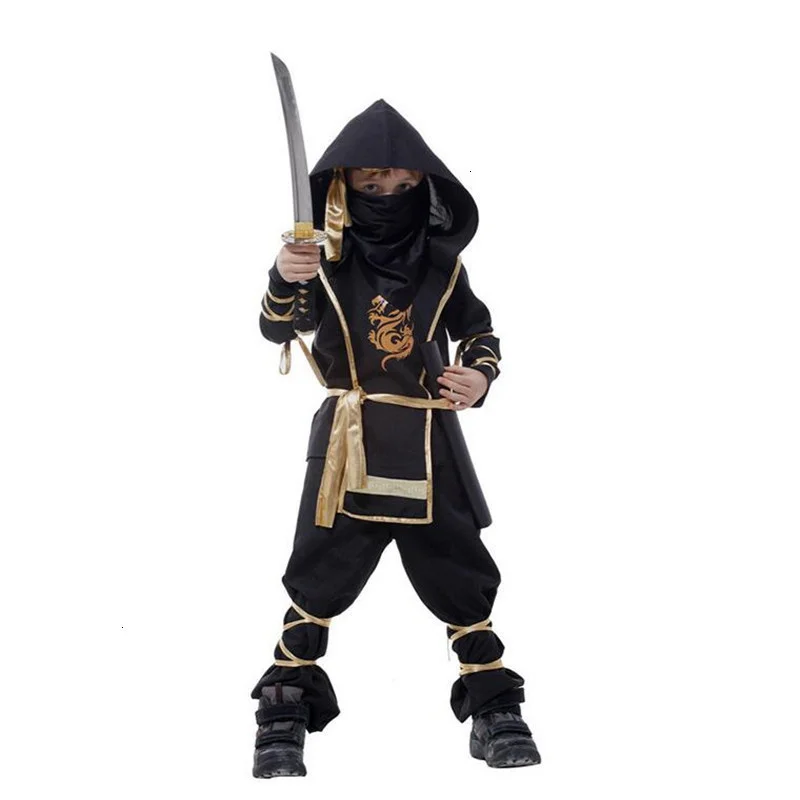 Crianças trajes ninja festa de halloween meninos meninas guerreiro stealth crianças cosplay assassino traje presentes do dia das crianças