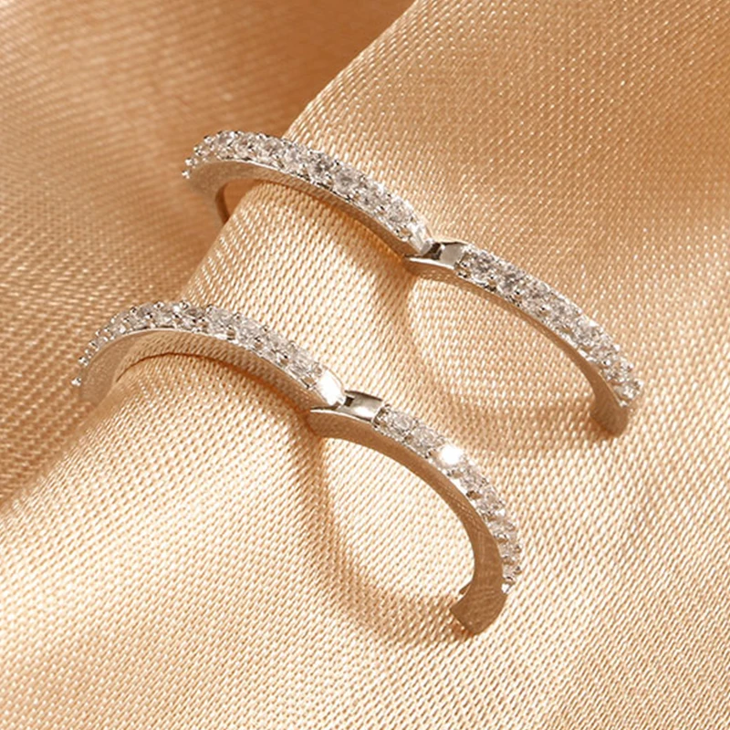 1 Pair Minimal Exquisite Hoop Crystal Zirconia Small Huggie Thin Cartilage Earring For Women Helix Tragus Piercing Jewelry