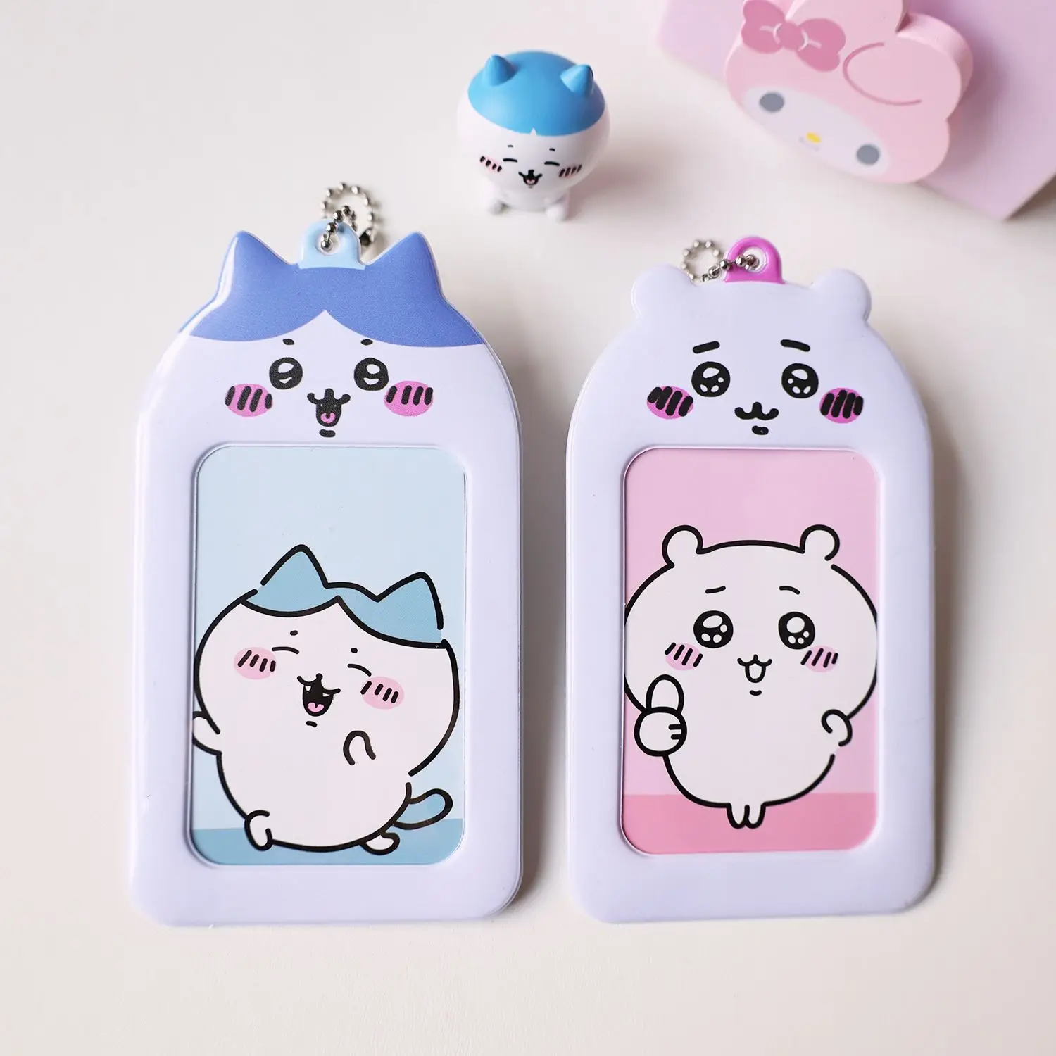 Kawaii Chiikawa Card Case PVC Cartoon Student Campus Bus Card ID Card Holder Photo Display Pendant