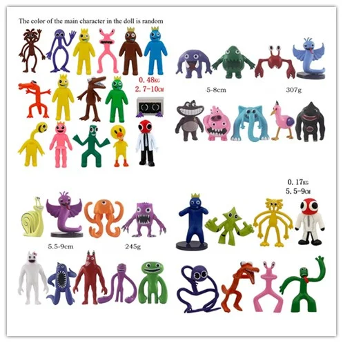 8/9/16Pcs Set Garten of Banban Action Figure Toys Game Figure Doll Kawaii Blue Monster Figurine Animal for Children's Gifts