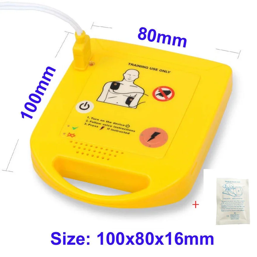 AED Trainer Mini Automatic External Defibrillator XFT First Aid Training Kit Training Machine In Spanish + 1 CPR Face Shield